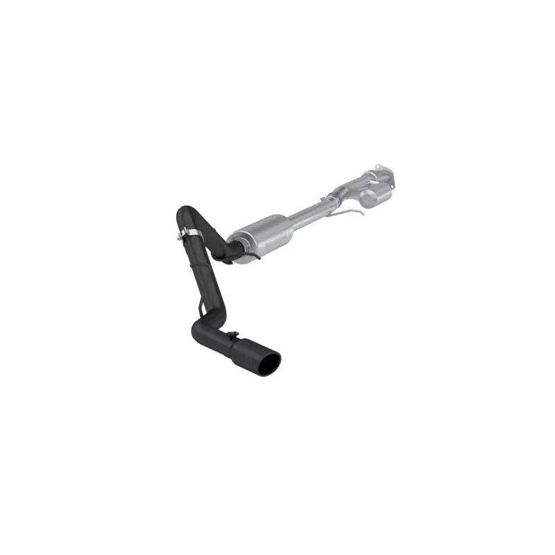 MBRP Blk-Coated Alum. Steel 3in Cat-Back Single Side 4in Blk Tip fits 2019-2026 Chevrolet Silverado 1500 2.7L / GMC Sierra 1500 2.7L