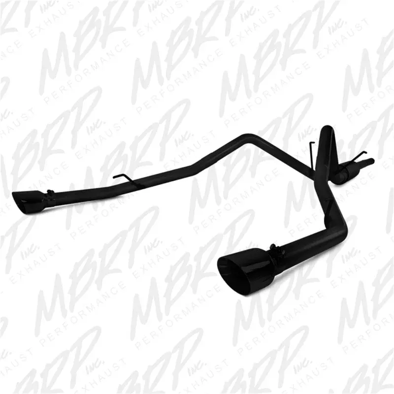 MBRP Cat-Back Dual Split Rear (Through Stock Bumper) Aluminum – Black fits 2009-2024 Dodge Ram 1500 / Ram 1500 Classic / Ram 2500 / Ram 3500 5.7L