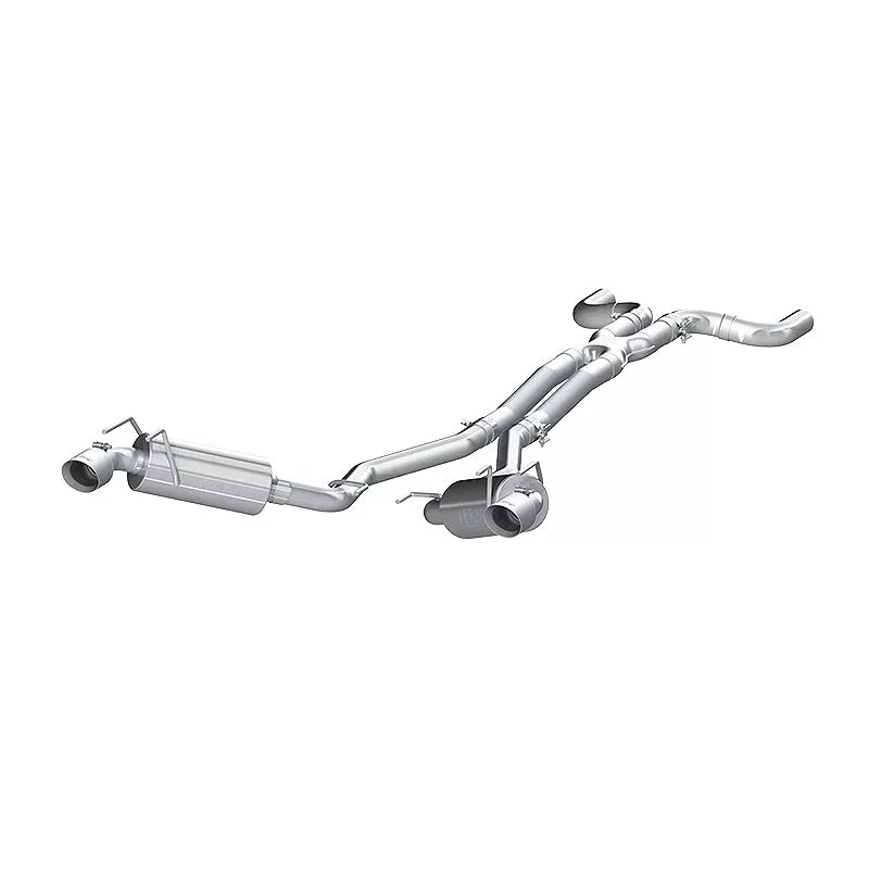 MBRP Dual Cat Back Round Tips (11 Conv. MUST purchase mbrpAD1710) fits 2010-2015 Chevrolet Camaro LS V6 3.6L