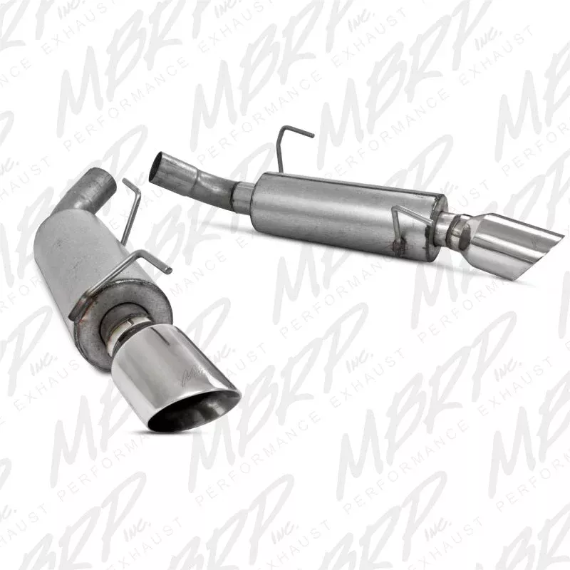 MBRP Dual Mufflers Axle Back Split Rear AL fits 2005-2010 Ford Mustang GT / 2007-2010 Ford Mustang Shelby GT500