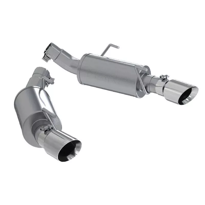 MBRP Dual Mufflers Axle Back Split Rear T304 fits 2005-2010 Ford Mustang GT / 2007-2010 Ford Mustang Shelby GT500