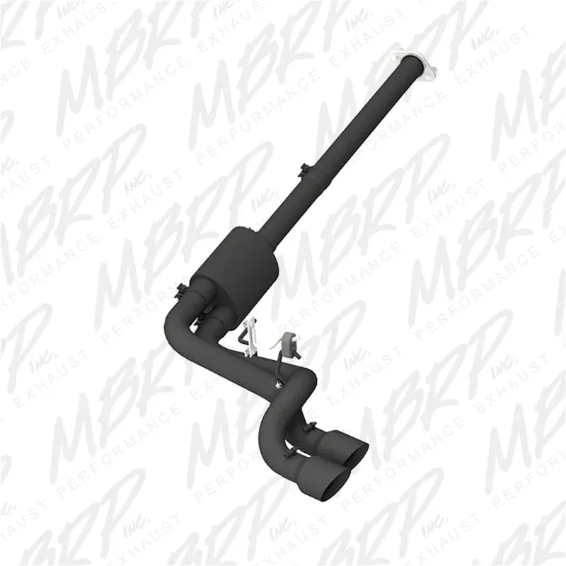 MBRP Pre-Axle 4.5in OD Tips Dual Outlet 3in Black Coated Cat Back Exhaust fits 2009-2014 Ford F-150