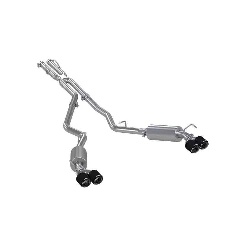 MBRP S52053CF SS 2.5in Dual Rear Exit w/ Carbon Fiber Quad Tips - T304 fits 2020-2026 Ford Explorer 3.0L EcoBoost / Lincoln Aviator 3.0L EcoBoost