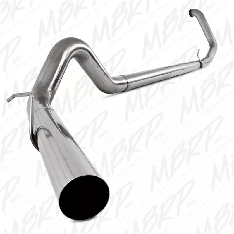 MBRP S6200SLM 4in Turbo Back Single No Muffler T409 SLM Series Exhaust System fits 1999-2003 Ford F-250 Super Duty, F-350 Super Duty 7.3L