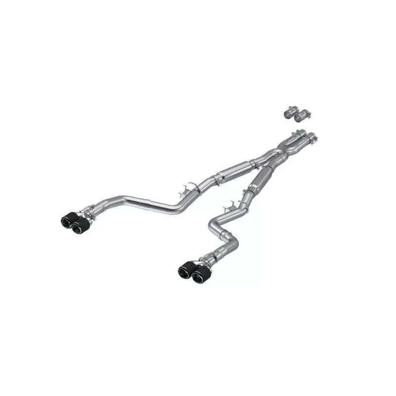MBRP S71133CF Carbon Fiber Quad Tip T304 Catback Exhaust fits 2015-2023 Dodge Challenger 5.7L, 6.2L, 6.4L