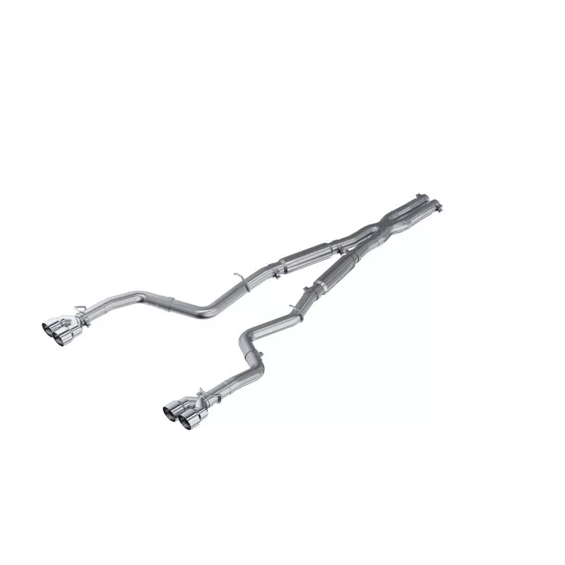 MBRP S7115AL Aluminized Steel 3in Dual Rear Cat-back Quad Tips fits 2015-2016 Dodge Challenger R/T 5.7L