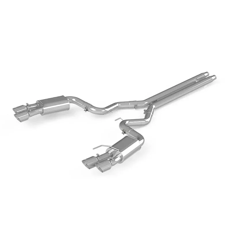 MBRP S7205304 3in Dual Split Rear Cat Back w/ Quad 4.0in Dual Wall Tips- T304 fits 2018-2023 Ford Mustang GT 5.0