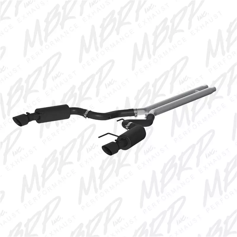 MBRP S7239BLK Convertible Black 3in Cat Back Dual Split Rear Exit fits 2015-2017 Ford Mustang GT Premium Convertible 5.0
