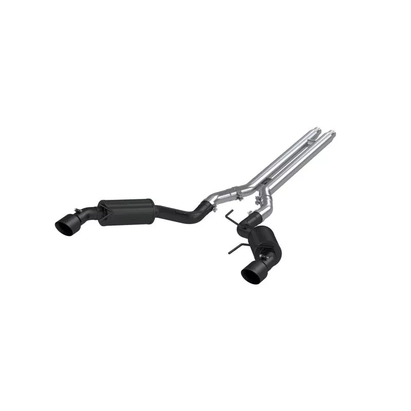 MBRP S7277BLK 3in Cat Back Dual Split Rear Street Version 4.5in Tips fits 2015-2017 Ford Mustang GT 5.0