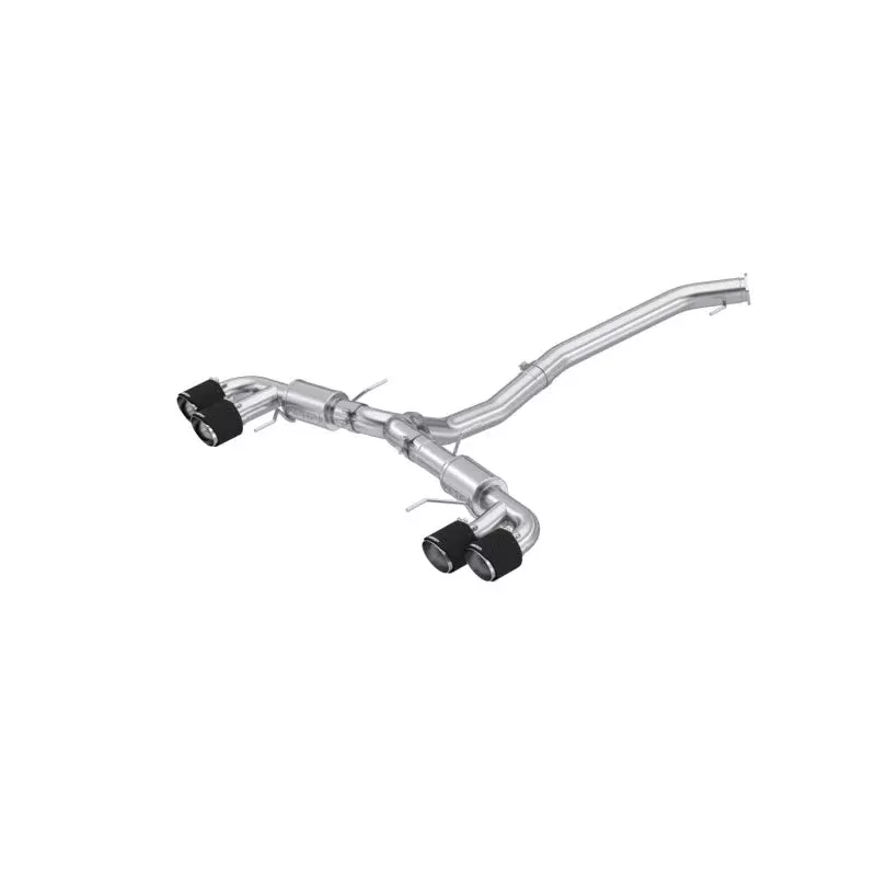 MBRP Stainless Steel 3.5in Cat-Back, Dual Split Rear Quad Carbon Tips fits 2009-2023 Nissan GTR 3.8L