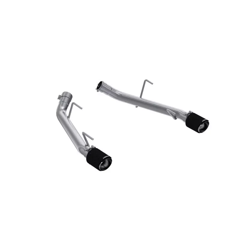 MBRP T304 SS 2.5in Dual Axle-Back with CF Tips (Race Version) fits 2005-2010 Ford Mustang GT / 2007-2008 Ford Mustang Shelby GT / 2007-2010 Ford Mustang Shelby GT500