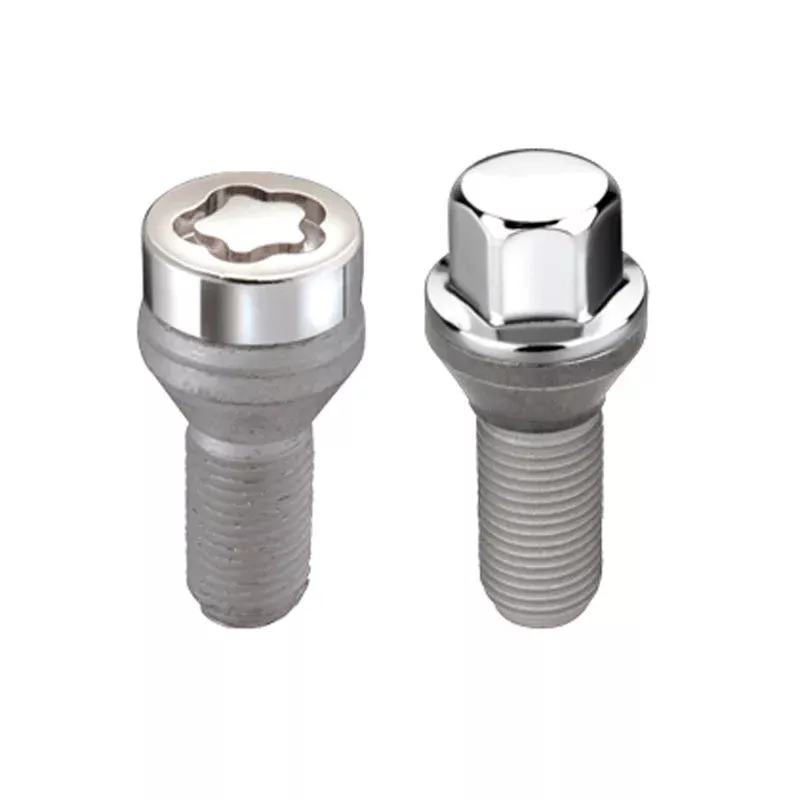 McGard 5 Lug Hex Install Kit w/Locks (Cone Seat Bolt) M12X1.5 / 17mm Hex / 25.5mm Shank Length – Black fits 1988-2016, 2019-2020 BMW / Mini