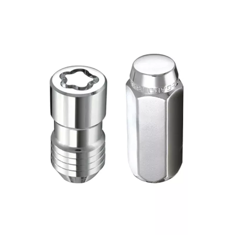 McGard 5 Lug Hex Install Kit w/Locks (Cone Seat Nut) M14X2.0 13/16 Hex 2.25in. Length Chrome fits Vehicle Fitments V8