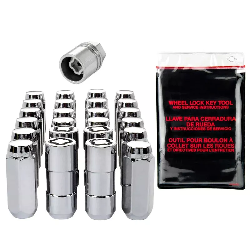 McGard 6 Lug Hex Install Kit w/Locks (Cone Seat Nut) M14X2.0 / 13/16 Hex / 2.25in. Length – Chrome fits 2000-2014 Ford Expedition, F-150, F-150 Heritage / Lincoln Blackwood, Mark LT, Navigator