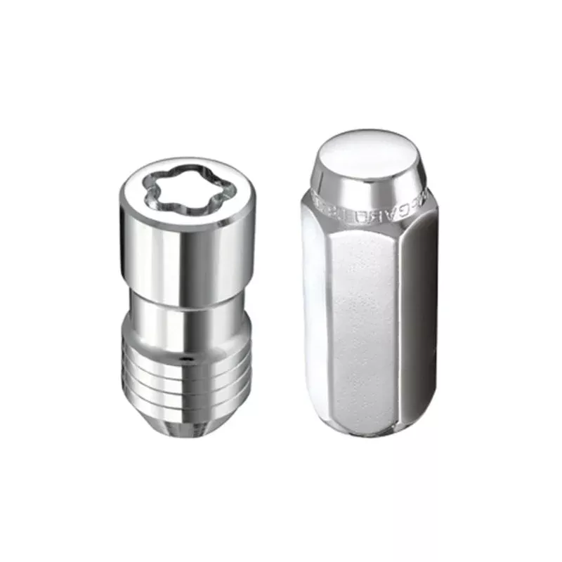 McGard 8 Lug Hex Install Kit w/Locks (Cone Seat Nut) M14X1.5 / 13/16 Hex / 1.945in. L – Chrome fits 1988-2023 Chevrolet / Ford / GMC