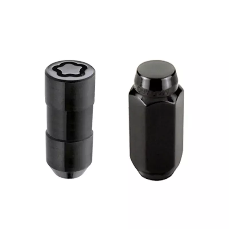 McGard 8 Lug Hex Install Kit w/Locks (Cone Seat Nut) M14X1.5 / 13/16 Hex / 1.945in. Length – Black fits 1988-2023 Chevrolet / Ford / GMC