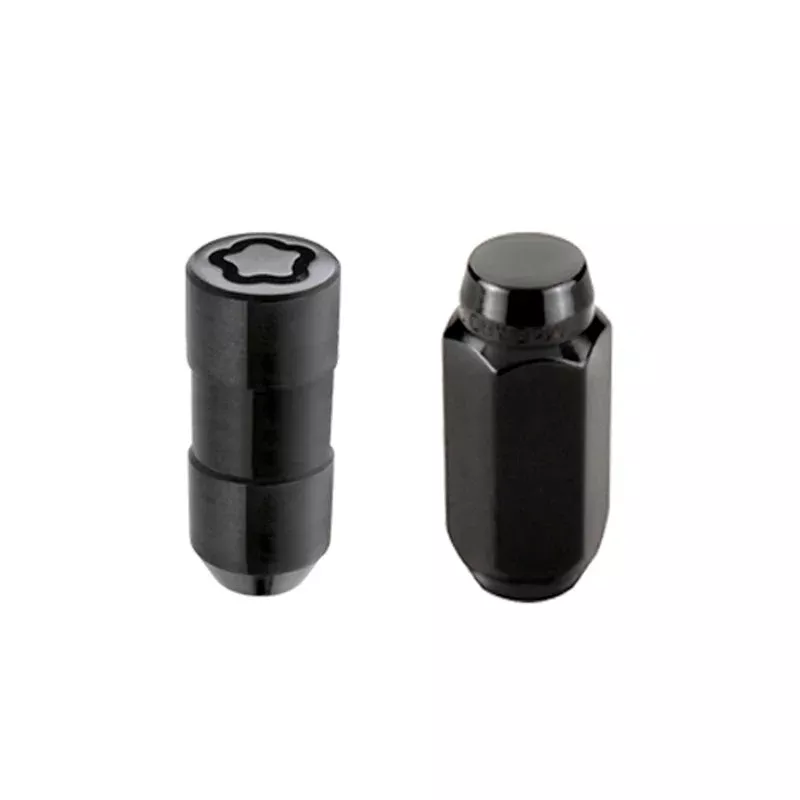 McGard 8 Lug Hex Install Kit w/Locks (Cone Seat Nut) M14X1.5 / 22mm Hex / 1.945in. Length – Black fits 1988-2023 Chevrolet / GMC
