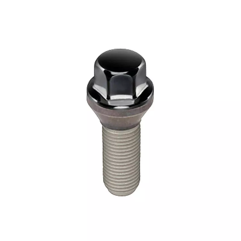 McGard Hex Lug Bolt (Cone Seat) M14X1.25 / 17mm Hex / 27.5mm Shank Length (Box of 50) – Black fits 2006-2023 BMW / Mini