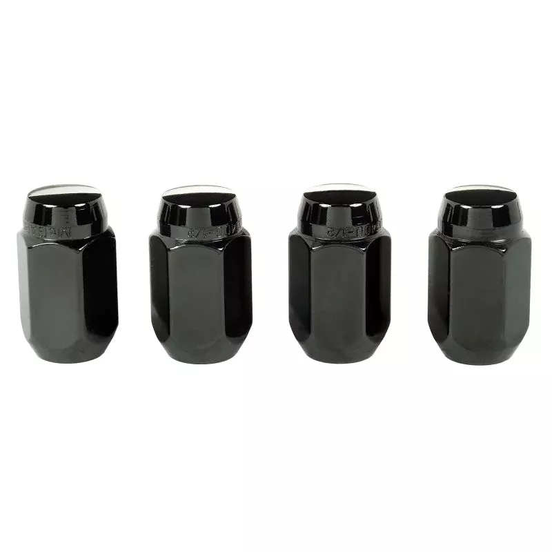 McGard Hex Lug Nut (Cone Seat) 1/2-20 / 13/16 Hex / 1.5in. Length (4-Pack) – Black fits 1980-2017 American Motors / Buick / Cadillac