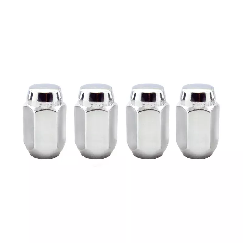 McGard Hex Lug Nut (Cone Seat) 7/16-20 / 13/16 Hex / 1.5in. Length (4-Pack) – Chrome fits 1952-1996 Buick / Cadillac / Chevrolet
