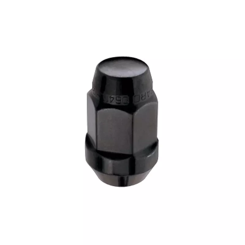 McGard Hex Lug Nut (Cone Seat Bulge Style) 1/2-20 / 3/4 Hex / 1.45in. Length (4-pack) – Black fits 1980-2011, 2015-2017 American Motors / Buick / Cadillac
