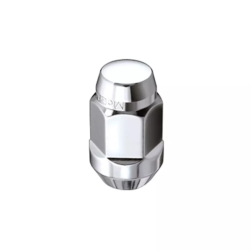 McGard Hex Lug Nut (Cone Seat Bulge Style) 1/2-20 / 3/4 Hex / 1.45in. Length (4-pack) – Chrome fits 1980-2011, 2015-2017 American Motors / Buick / Cadillac