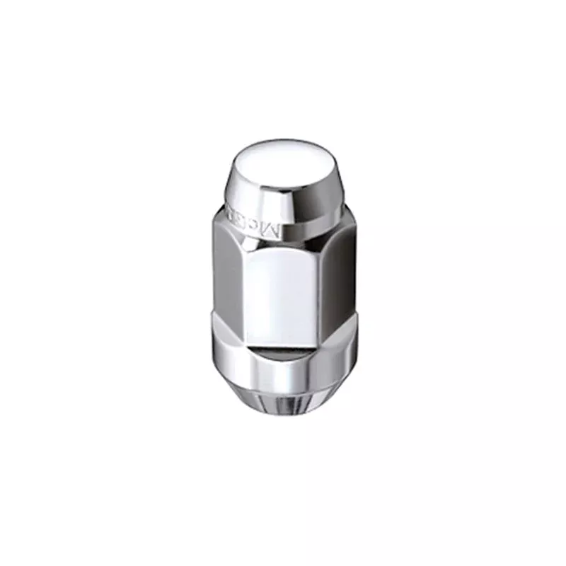 McGard Hex Lug Nut (Cone Seat Bulge Style) M14X1.5 / 13/16 Hex / 1.945in. Length (4-Pack) – Chrome fits 2003-2023 Ford / Lincoln / Tesla