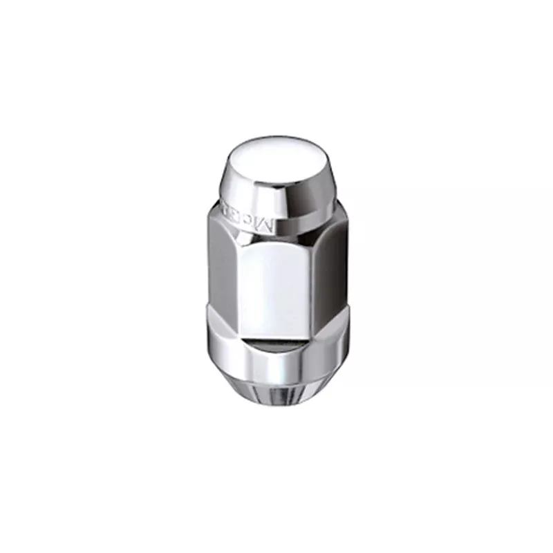 McGard Hex Lug Nut (Cone Seat Bulge Style) M14X1.5 / 22mm Hex / 1.635in. Length (4-Pack) – Black fits 2005-2024 Acura / Buick / Cadillac