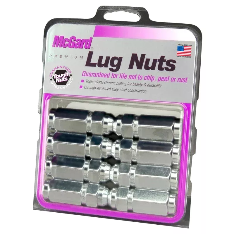 McGard Hex Lug Nut (Cone Seat / Duplex) 1/2-20 / 7/8 Hex / 2.5in. Length (8-Pack) – Chrome fits 1965-2003 Chevrolet / Ford / GMC