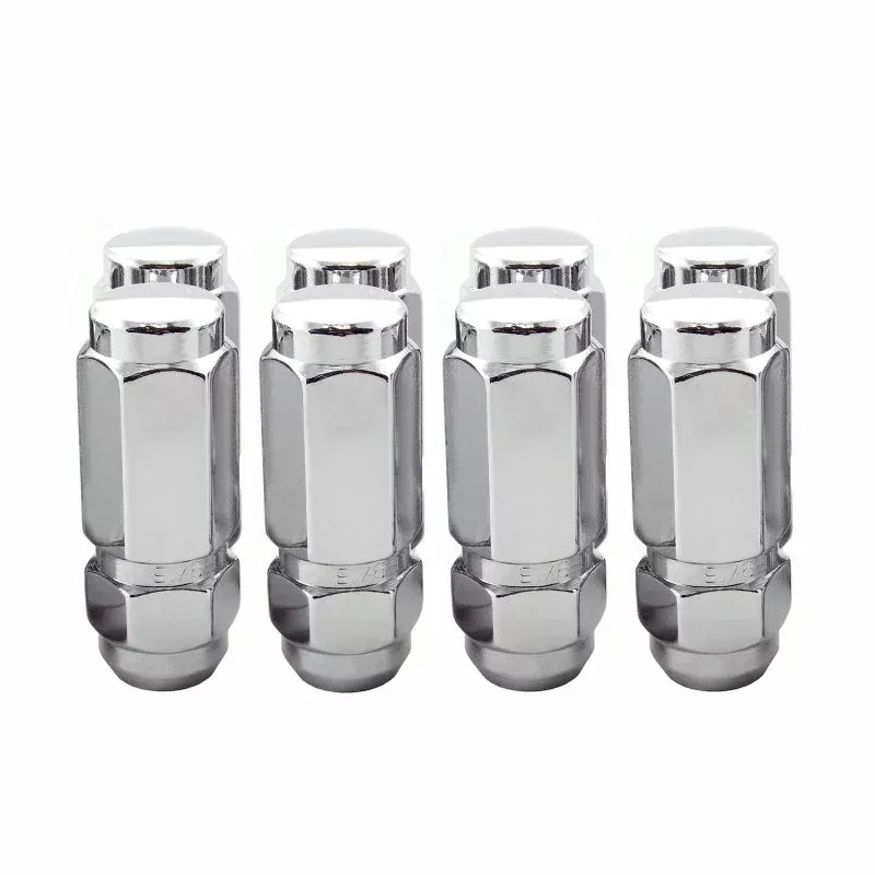 McGard Hex Lug Nut (Cone Seat / Duplex) 9/16-18 / 7/8 Hex / 2.5in. Length (8-Pack) – Chrome fits 1965-2014 Chevrolet / Dodge / Ford
