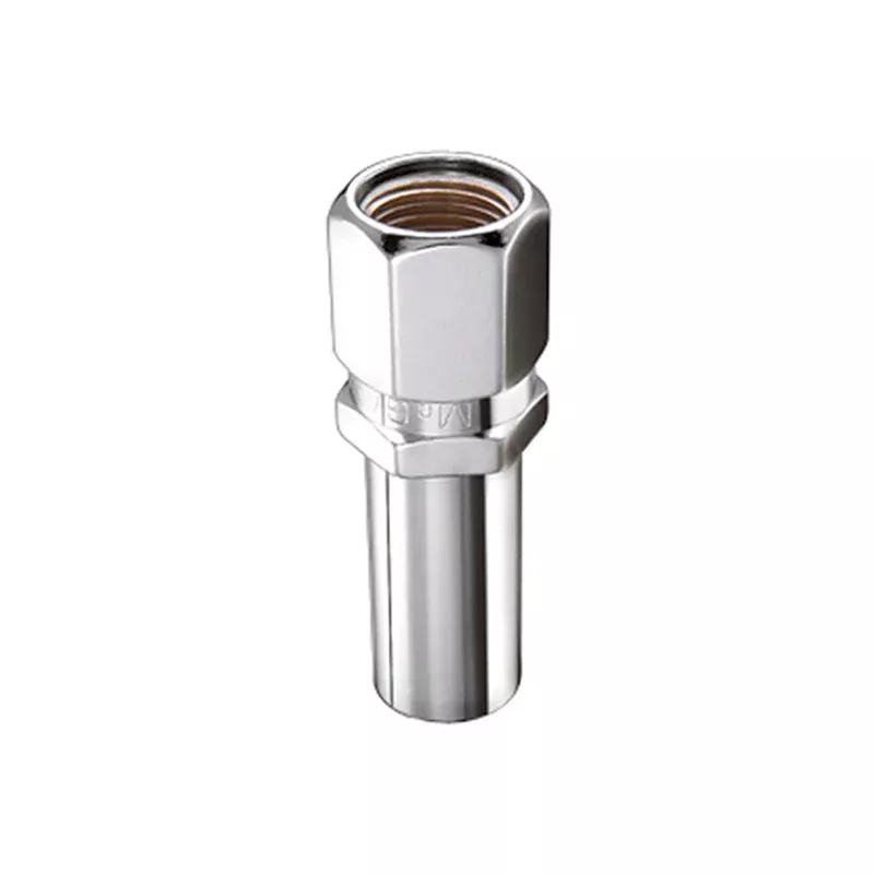 McGard Hex Lug Nut (Drag Racing X-Long Shank) 1/2-20 / 13/16 Hex / 2.475in. L (Box of 100) – Chrome 69300