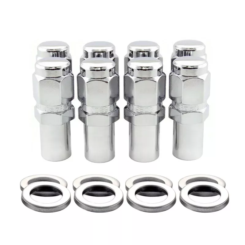 McGard Hex Lug Nut (Long Shank – 1in. / Duplex) 1/2-20 / 7/8 Hex / 2.425in. Length (8-Pack) – Chrome 62820