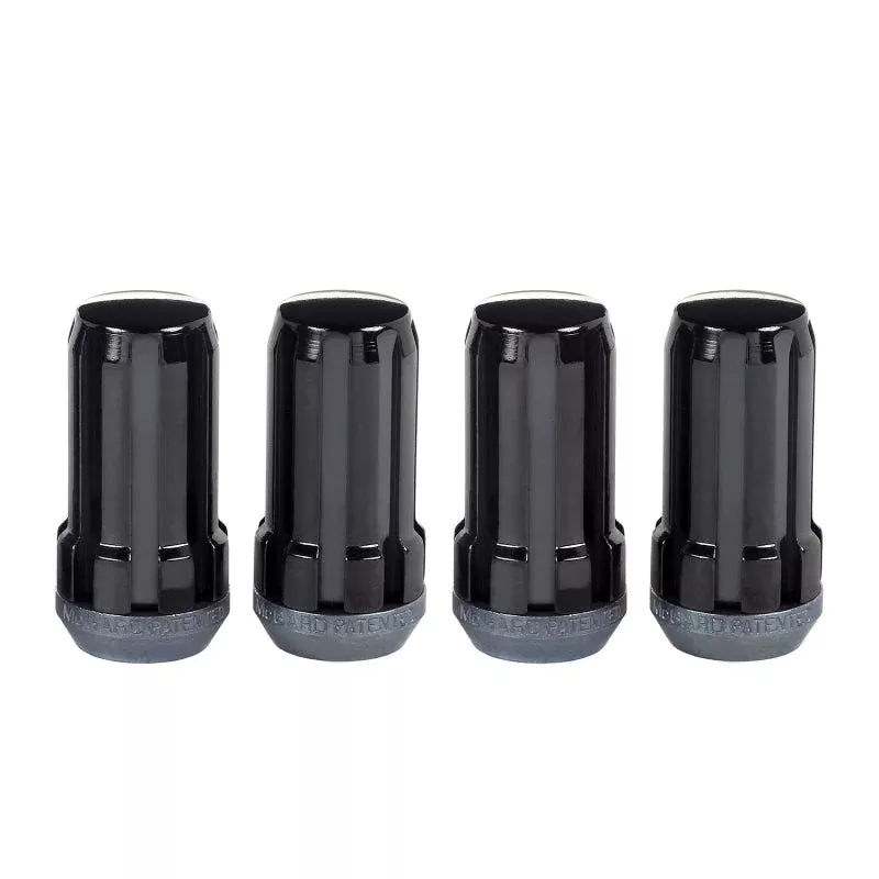 McGard SplineDrive Lug Nut (Cone Seat) 1/2-20 / 1.60in. Length (4-Pack) – Black (Req. Tool) fits 1980-2011, 2015-2017 American Motors / Buick / Cadillac And More