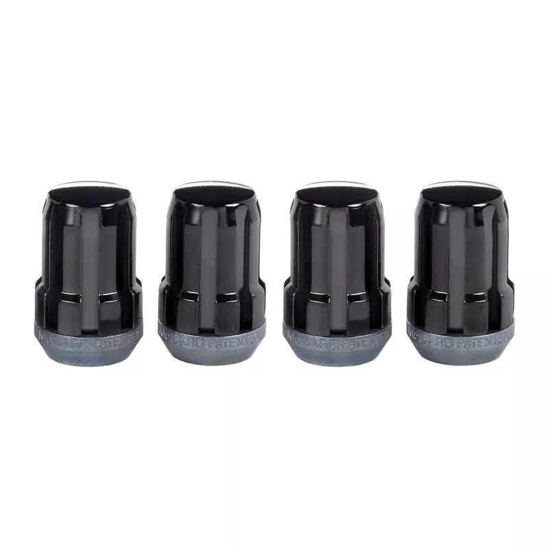 McGard SplineDrive Lug Nut (Cone Seat) M12x1.25 / 1.24in. Length (4-Pack) – Black (Req. Tool) fits 1980-2023 Chevrolet / Geo / Honda and more