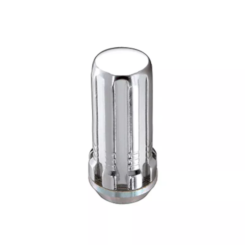 McGard SplineDrive Lug Nut (Cone Seat) M14x1.5 / 1.935in. Length (4-Pack) – Chrome (Req. Tool) fits 1988-2023 Cadillac / Chevrolet