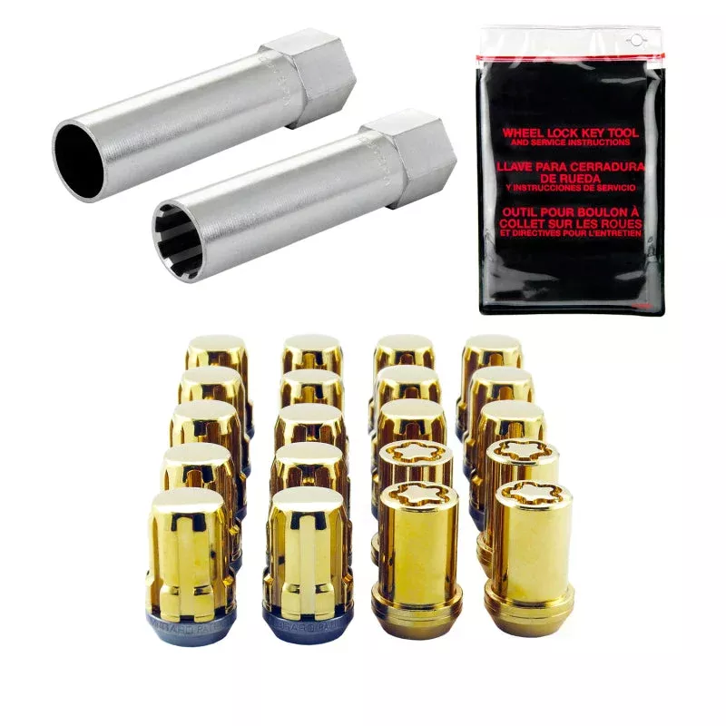 McGard SplineDrive Tuner 5 Lug Install Kit with Locks & Tool (Cone) M12X1.25 / 13/16 Hex - Chrome fits 1968-2023 Chevrolet / Geo / Honda