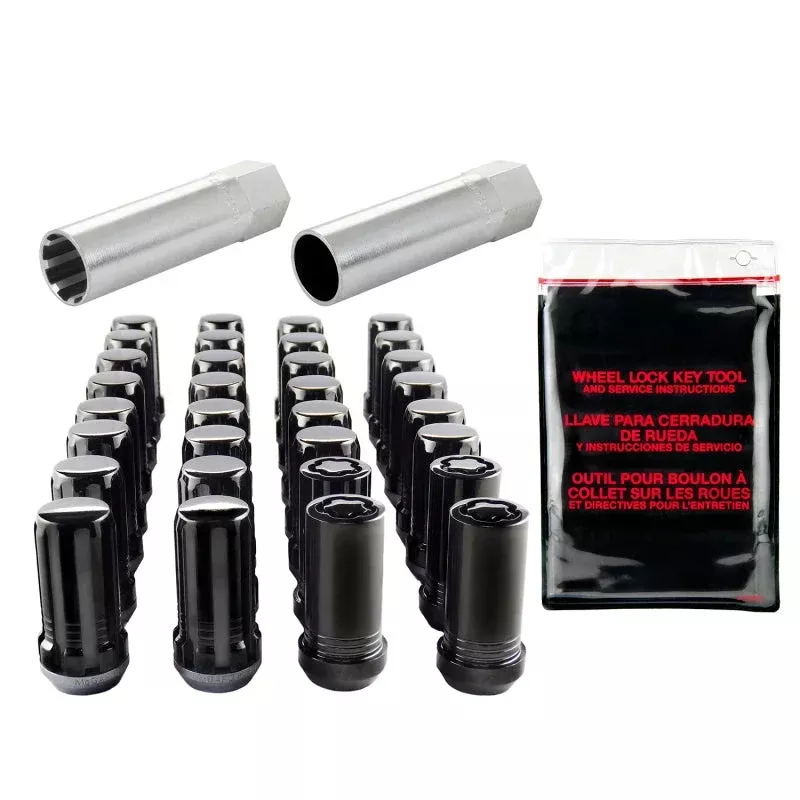 McGard SplineDrive Tuner 8 Lug Install Kit with Locks & Tool (Cone) M14X1.5 / 1in. Hex – Blk fits 1988-2023 Chevrolet / GMC / Hummer