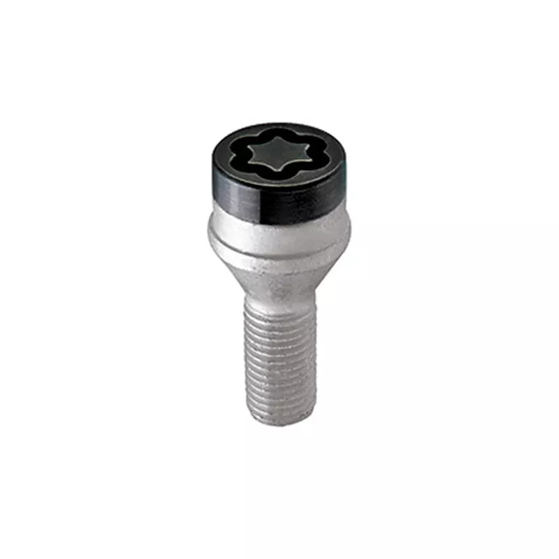 McGard Wheel Lock Bolt Set – 4pk. (Cone Seat) M12X1.5 / 17mm Hex / 25.5mm Shank Length – Black fits 1977-2016, 2019-2020 BMW / Cadillac / Mini