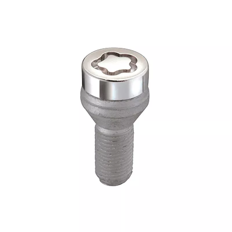 McGard Wheel Lock Bolt Set 4pk. (Cone Seat) M14X1.5 17mm Hex 31.0mm Shank Length Chrome fits Vehicle Fitments