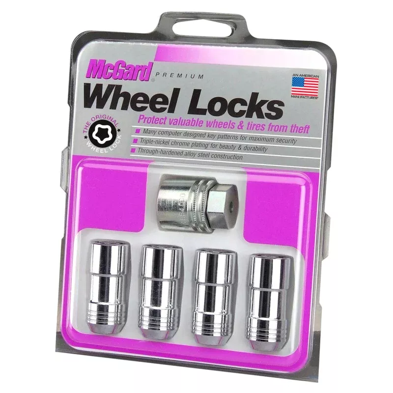 McGard Wheel Lock Nut Set – 4pk. (Cone Seat) M12X1.75 / 13/16 Hex / 1.815in. Length – Chrome fits 1997-1999 Ford Expedition, F-150, F-150 Lariat, F-250 / Lincoln Navigator