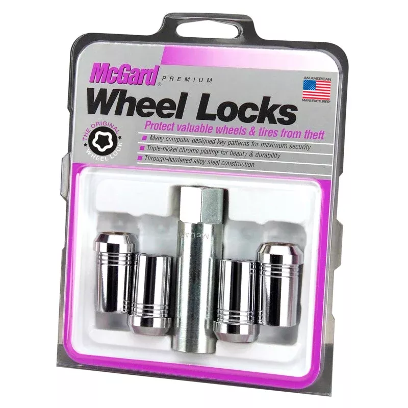 McGard Wheel Lock Nut Set – 4pk. (Tuner / Cone Seat) M14X1.5 / 22mm Hex / 1.648in. Length – Chrome fits 2005-2024 Acura / Buick / Cadillac