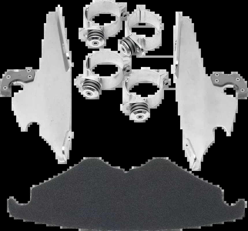 Memphis MEM8975 Fats /Slim Polished Mount Kit for 2002-11 Harley V-Rod Models