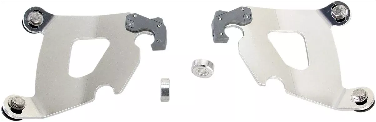 Memphis Shades Polished Plate Only Mounts Cafe Fairing Harley XL 1200C 11-15