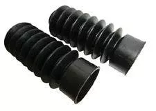Mid USA 39MM Gator Black Rubber Fork Boot Covers for Harley Fork Legs