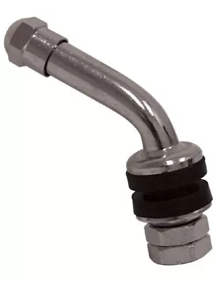 Mid USA 53212 Chrome Tubeless 45 Degree .480" Curved Wheel Valve Stems Two Pack