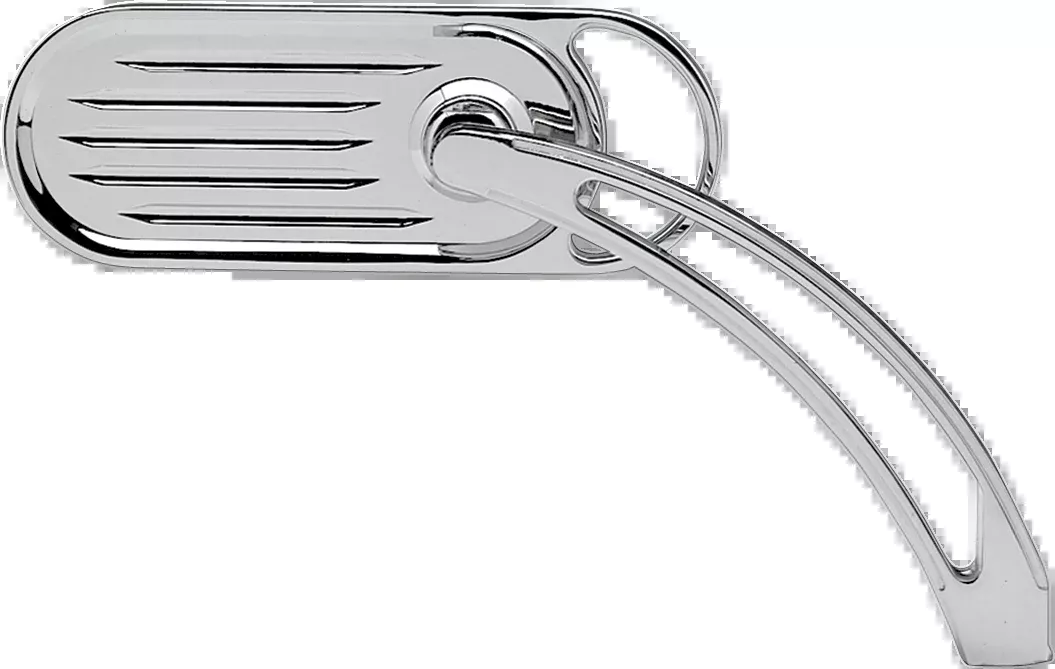 Mirror - Side View - Grooved Slingshot - Oval - Chrome