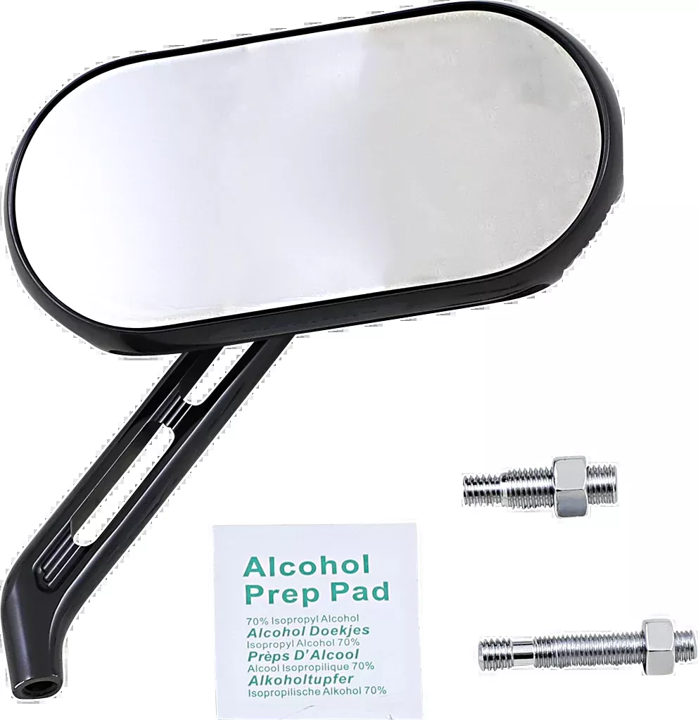 Mirror - Sidekick - Side View - Oval - Black - Right