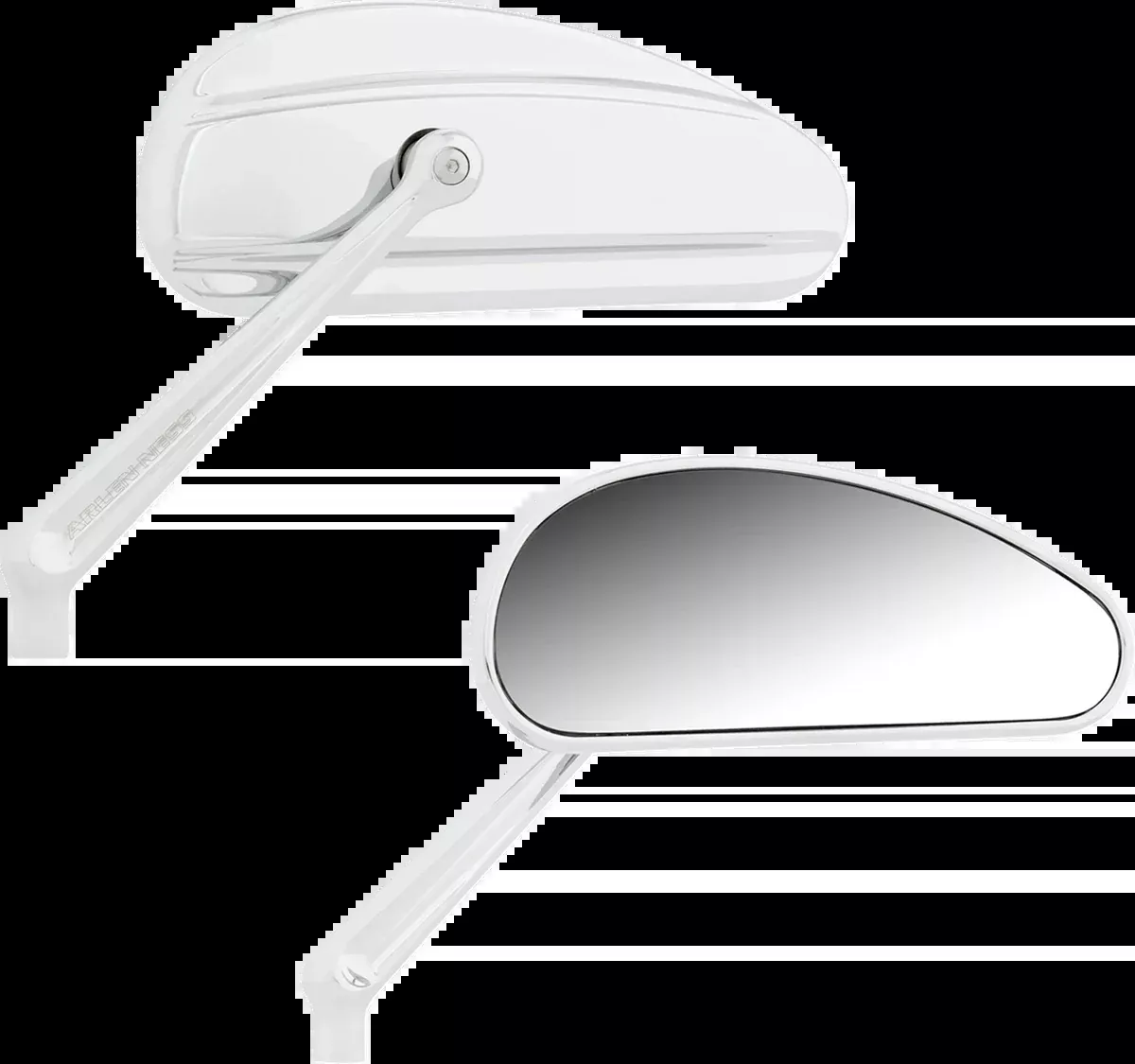 Mirrors - Downdraft - Side View - Elongated - Chrome