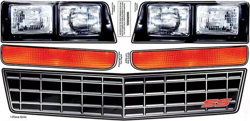 Monte Carlo SS Nose Decal Kit Stock Grille 1983-88 ALL23014