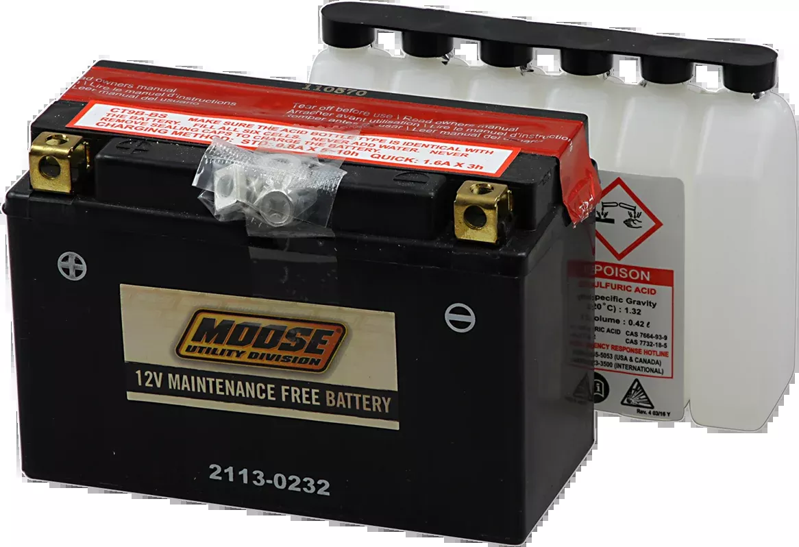 Moose YT9B-BS Maintenance Free Battery for 06-17 Yamaha Raptor 700 SE 4x2